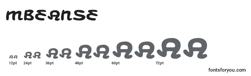 Mbeanse Font Sizes