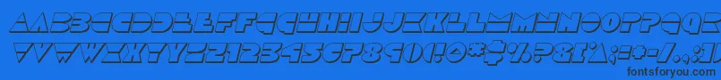 Discoduck3Dital Font – Black Fonts on Blue Background