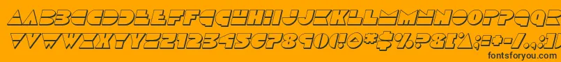 Discoduck3Dital Font – Black Fonts on Orange Background