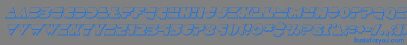 Discoduck3Dital Font – Blue Fonts on Gray Background