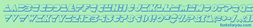 Discoduck3Dital Font – Blue Fonts on Green Background