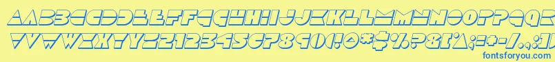 Discoduck3Dital Font – Blue Fonts on Yellow Background