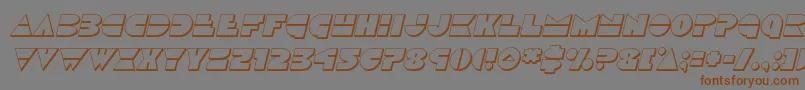 Discoduck3Dital Font – Brown Fonts on Gray Background