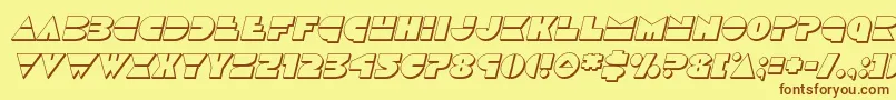 Discoduck3Dital Font – Brown Fonts on Yellow Background
