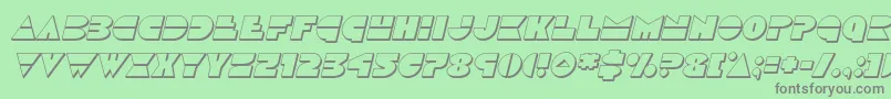 Discoduck3Dital Font – Gray Fonts on Green Background