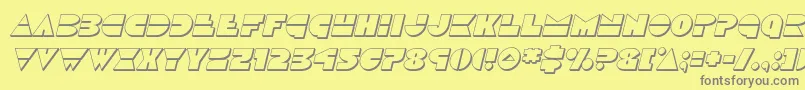 Discoduck3Dital Font – Gray Fonts on Yellow Background