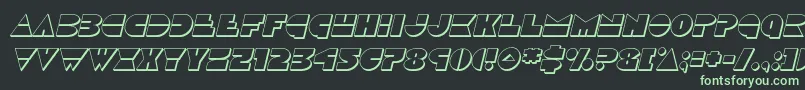 Discoduck3Dital Font – Green Fonts on Black Background