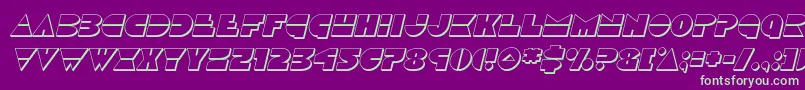 Discoduck3Dital Font – Green Fonts on Purple Background