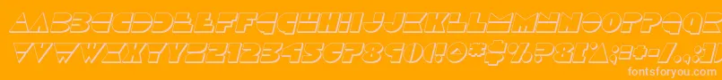 Discoduck3Dital Font – Pink Fonts on Orange Background