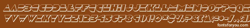 Discoduck3Dital Font – White Fonts on Brown Background