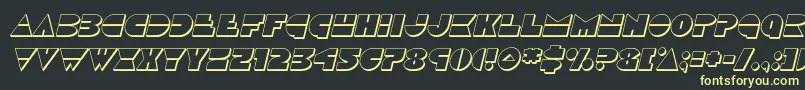 Discoduck3Dital Font – Yellow Fonts on Black Background