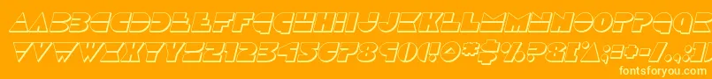 Discoduck3Dital Font – Yellow Fonts on Orange Background