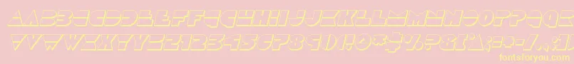 Discoduck3Dital Font – Yellow Fonts on Pink Background