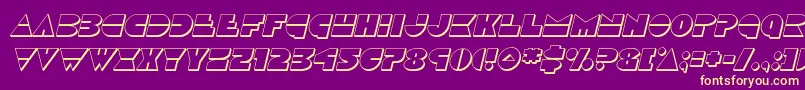 Discoduck3Dital Font – Yellow Fonts on Purple Background