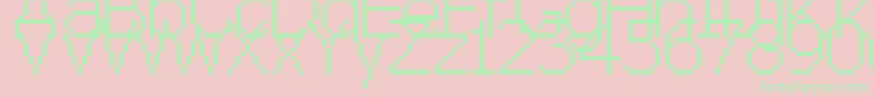 Pixelfjverdana12pt Font – Green Fonts on Pink Background