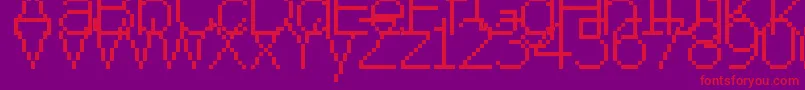 Pixelfjverdana12pt Font – Red Fonts on Purple Background