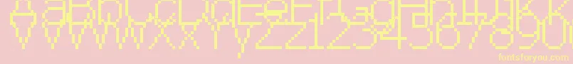 Pixelfjverdana12pt Font – Yellow Fonts on Pink Background