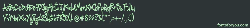 Fonte TiyShareware – fontes verdes em um fundo preto