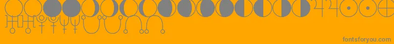 AstologyAstrologicalTfb Font – Gray Fonts on Orange Background