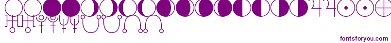 AstologyAstrologicalTfb Font – Purple Fonts on White Background