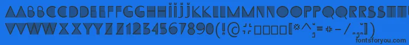 SsAdec2.0Initials Font – Black Fonts on Blue Background