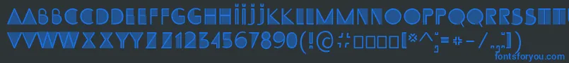 SsAdec2.0Initials Font – Blue Fonts on Black Background