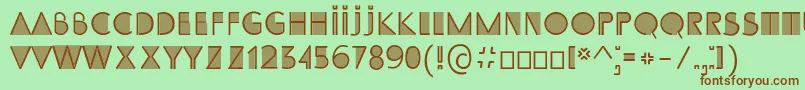 Шрифт SsAdec2.0Initials – коричневые шрифты на зелёном фоне