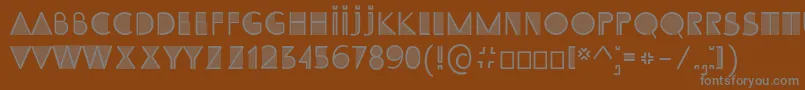 フォントSsAdec2.0Initials – 茶色の背景に灰色の文字