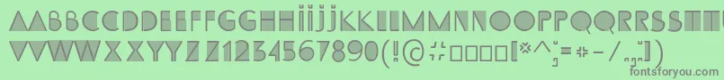 Шрифт SsAdec2.0Initials – серые шрифты на зелёном фоне