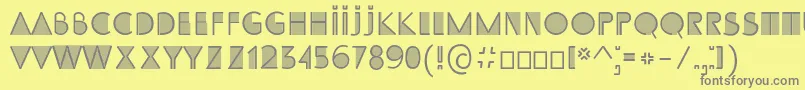 SsAdec2.0Initials Font – Gray Fonts on Yellow Background