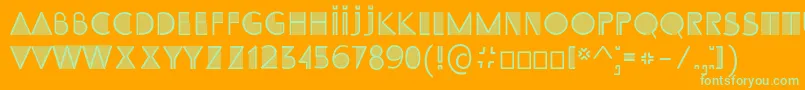 SsAdec2.0Initials Font – Green Fonts on Orange Background