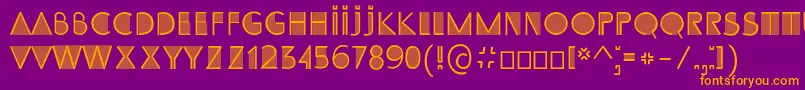 SsAdec2.0Initials Font – Orange Fonts on Purple Background