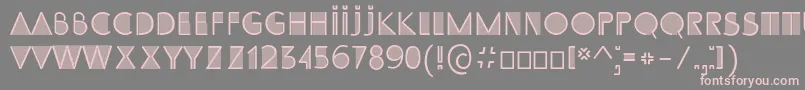 フォントSsAdec2.0Initials – 灰色の背景にピンクのフォント