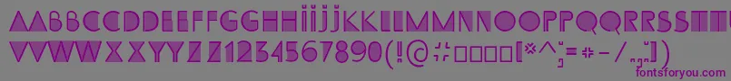 SsAdec2.0Initials Font – Purple Fonts on Gray Background