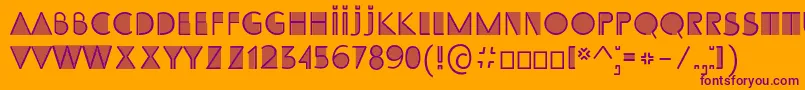 フォントSsAdec2.0Initials – オレンジの背景に紫のフォント