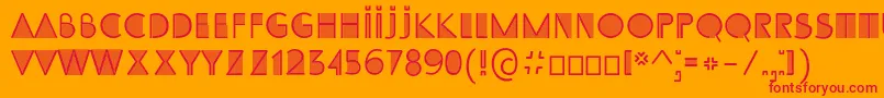 SsAdec2.0Initials-Schriftart – Rote Schriften auf orangefarbenem Hintergrund