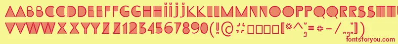 SsAdec2.0Initials Font – Red Fonts on Yellow Background
