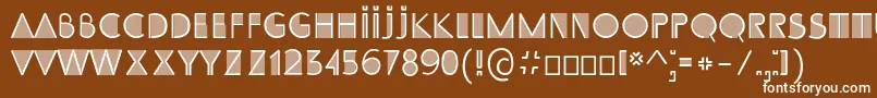 Czcionka SsAdec2.0Initials – białe czcionki na brązowym tle