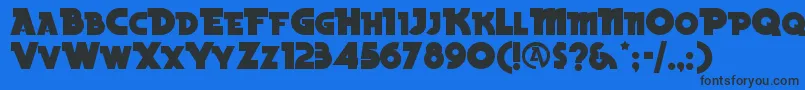 Beckbln Font – Black Fonts on Blue Background