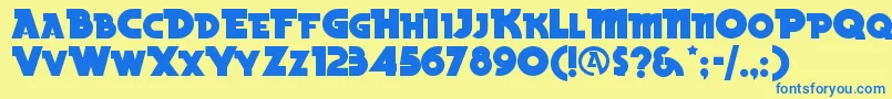 Beckbln Font – Blue Fonts on Yellow Background