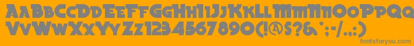 Beckbln Font – Gray Fonts on Orange Background