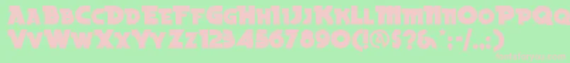 Beckbln Font – Pink Fonts on Green Background