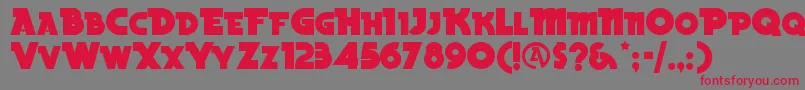 Beckbln Font – Red Fonts on Gray Background