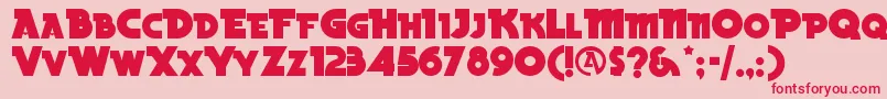 Beckbln Font – Red Fonts on Pink Background