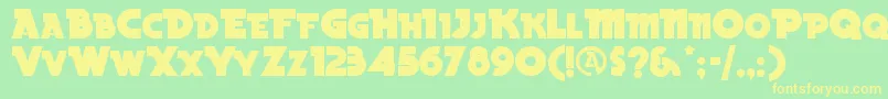 Beckbln Font – Yellow Fonts on Green Background