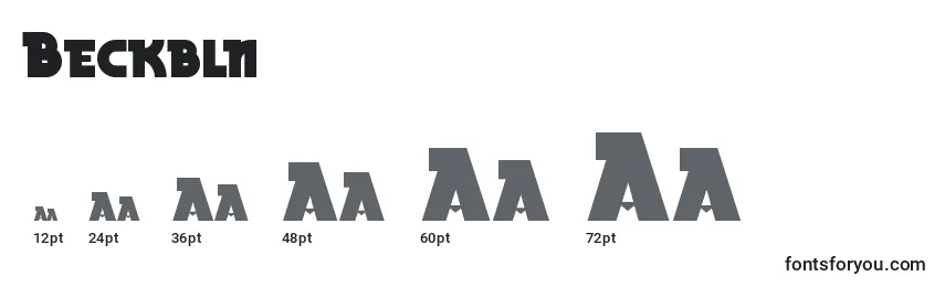 Beckbln Font Sizes
