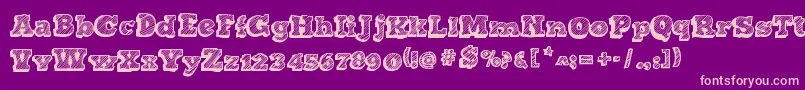 SketchNothing-Schriftart – Rosa Schriften auf violettem Hintergrund