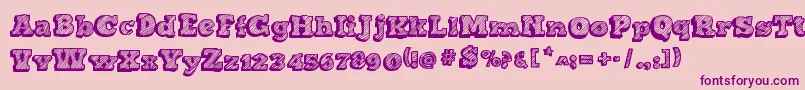 SketchNothing-Schriftart – Violette Schriften auf rosa Hintergrund
