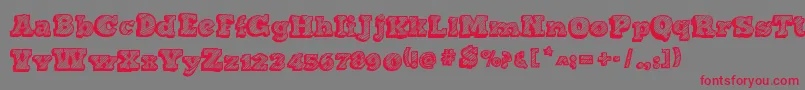 SketchNothing Font – Red Fonts on Gray Background