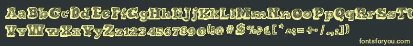 フォントSketchNothing – 黒い背景に黄色の文字